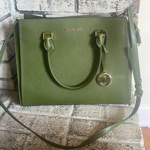 Navy Green Michael Kors Bag